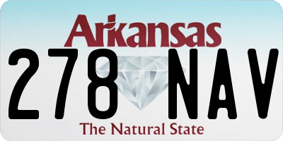 AR license plate 278NAV