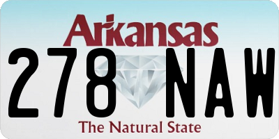 AR license plate 278NAW
