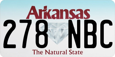 AR license plate 278NBC