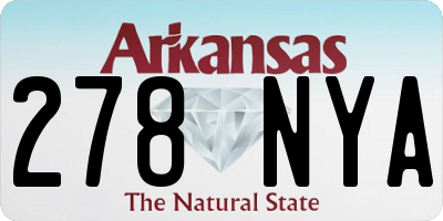 AR license plate 278NYA