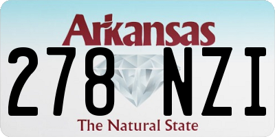 AR license plate 278NZI