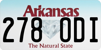 AR license plate 278ODI