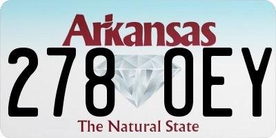 AR license plate 278OEY