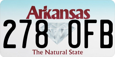AR license plate 278OFB