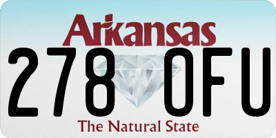 AR license plate 278OFU