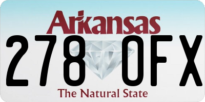 AR license plate 278OFX