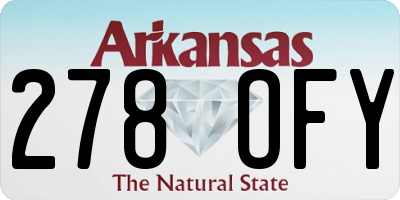 AR license plate 278OFY