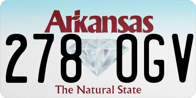 AR license plate 278OGV