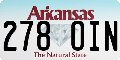 AR license plate 278OIN