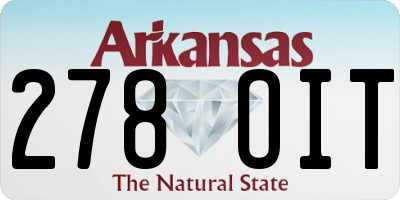 AR license plate 278OIT