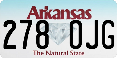 AR license plate 278OJG