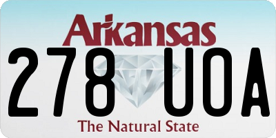 AR license plate 278UOA