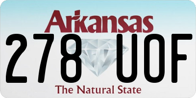 AR license plate 278UOF