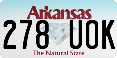 AR license plate 278UOK