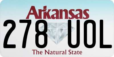 AR license plate 278UOL