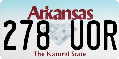 AR license plate 278UOR