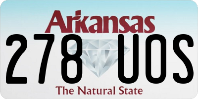 AR license plate 278UOS