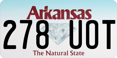 AR license plate 278UOT