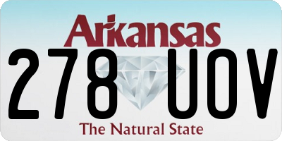 AR license plate 278UOV