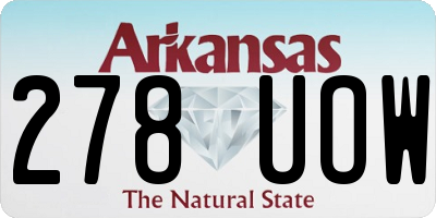 AR license plate 278UOW
