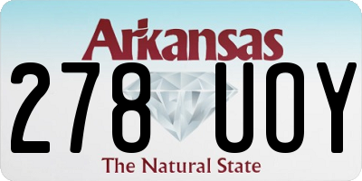 AR license plate 278UOY