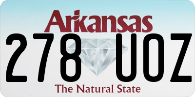 AR license plate 278UOZ