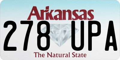 AR license plate 278UPA