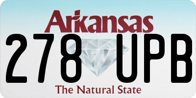 AR license plate 278UPB