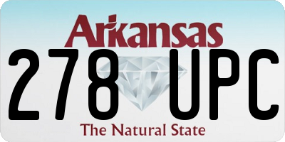 AR license plate 278UPC
