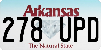 AR license plate 278UPD