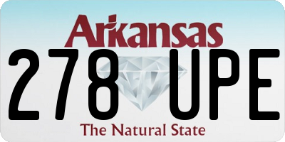 AR license plate 278UPE