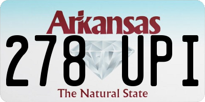 AR license plate 278UPI