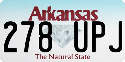 AR license plate 278UPJ
