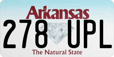 AR license plate 278UPL