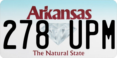 AR license plate 278UPM