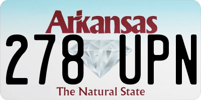 AR license plate 278UPN