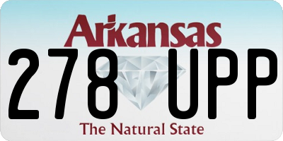 AR license plate 278UPP