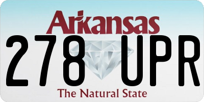 AR license plate 278UPR