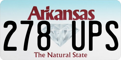 AR license plate 278UPS