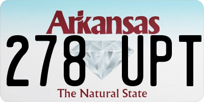 AR license plate 278UPT