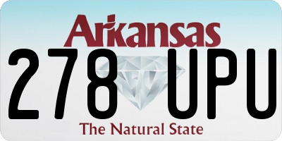 AR license plate 278UPU