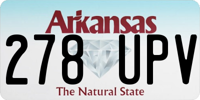 AR license plate 278UPV