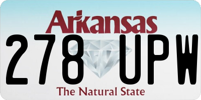 AR license plate 278UPW