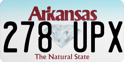 AR license plate 278UPX