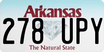 AR license plate 278UPY