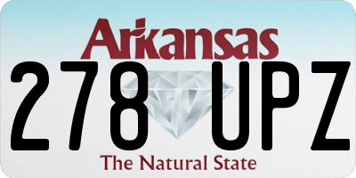 AR license plate 278UPZ