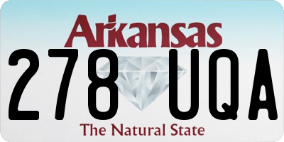 AR license plate 278UQA