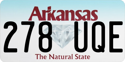 AR license plate 278UQE