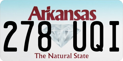 AR license plate 278UQI