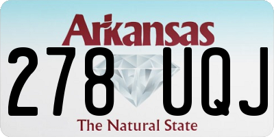 AR license plate 278UQJ